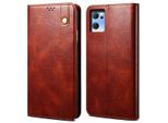 Custodia Per Oppo Reno7 5G, Portafoglio In Pelle Flip Case Con Funzione Stand Rosso