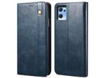 Custodia Per Oppo Reno7 5G, Portafoglio In Pelle Flip Case Con Funzione Stand Blu