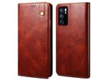 Custodia Per Oppo Reno6 Pro, Custodia Flip In Pelle Con Funzione Stand Rosso