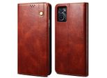 Custodia Per Oppo Realme 9I, Custodia In Pelle Flip Wallet Con Funzione Stand Rosso