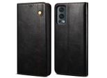 Custodia Per Oneplus Nord 2 5G, Custodia In Pelle Flip Wallet Con Funzione Stand Nero