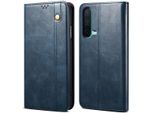 Custodia Per Oneplus Nord Ce 5G, Custodia In Pelle Flip Wallet Con Funzione Stand Blu