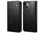 Custodia Per Iphone 13, Custodia In Pelle Flip Wallet Con Funzione Stand Nero