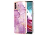 Custodia Per Motorola Moto G30 / G20 / G10 / G10 Power, Sottile Marmo Antiurto Morbido Tpu Paraurti Rosa