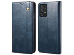 Custodia Per Samsung Galaxy A52S 5G, Custodia In Pelle Flip Wallet Con Funzione Stand Blu
