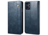 Custodia Per Oppo Realme 9I, Custodia Flip In Pelle Con Funzione Stand Blu