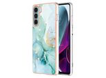 Custodia Per Motorola Moto G200, Sottile Marmo Antiurto Morbido Tpu Paraurti Verde