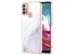Custodia Per Motorola Moto G30 / G20 / G10 / G10 Power, Sottile Marmo Antiurto Morbido Tpu Custodia Paraurti Bianco