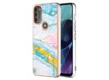 Custodia Per Motorola Moto G71 5G, Sottile Marmo Antiurto Morbido Tpu Custodia Paraurti Oro