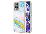 Custodia Per Oppo Realme 8I, Sottile Marmo Antiurto Custodia Morbida Tpu Paraurti Oro