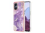 Custodia Per Oneplus Nord N20 5G, Sottile Marmo Antiurto Morbido Tpu Paraurti Viola