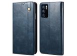 Custodia Per Oppo Reno6 Pro, Custodia Flip In Pelle Con Funzione Stand Blu
