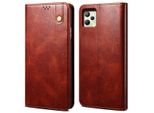 Custodia Per Oppo Realme C35, Custodia In Pelle Flip Wallet Con Funzione Stand Rosso