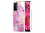 Custodia Per Oppo A54 5G, Sottile Marmo Antiurto Custodia Morbida Tpu Paraurti Rosa