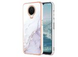 Custodia Per Nokia G20 / G10, Sottile Marmo Antiurto Morbido Tpu Paraurti Bianco