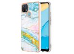 Custodia Per Oppo A15, Sottile Marmo Antiurto Custodia Morbida Tpu Paraurti Oro