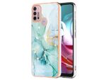 Custodia Per Motorola Moto G30 / G20 / G10 / G10 Power, Sottile Marmo Antiurto Morbido Tpu Custodia Paraurti Verde
