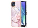 Custodia Per Motorola Moto G50 5G, Sottile Marmo Antiurto Morbido Tpu Paraurti Rosa