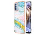Custodia Per Motorola Moto G31 / G41, Sottile Marmo Antiurto Custodia Morbida Tpu Paraurti Oro