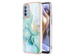 Custodia Per Motorola Moto G31 / G41, Sottile Marmo Antiurto Morbido Tpu Paraurti Verde
