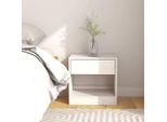 Comodino Bianco 40X31X40 Cm In Legno Di Pino Massiccio