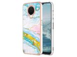 Custodia Per Nokia G20 / G10, Sottile Marmo Antiurto Morbido Tpu Paraurti Oro