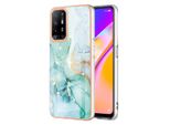Custodia Per Oppo A94 5G, Sottile Marmo Antiurto Morbido Tpu Paraurti Verde