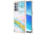 Custodia Per Oppo Reno6 Pro 5G, Sottile Marmo Antiurto Custodia Morbida Tpu Paraurti Oro
