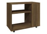 Tavolino In Rovere Marrone 70X35X55 Cm Materiale A Base Di Legno