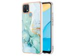 Custodia Per Oppo A15, Sottile Marmo Antiurto Morbido Tpu Paraurti Verde