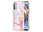 Custodia Per Motorola Moto G31 / G41, Sottile Marmo Antiurto Morbido Tpu Paraurti Rosa