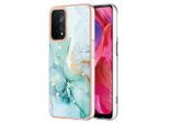 Custodia Per Oppo A54 5G, Sottile Marmo Antiurto Morbido Tpu Paraurti Verde