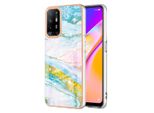 Custodia Per Oppo A94 5G, Sottile Marmo Antiurto Custodia Morbida Tpu Paraurti Oro