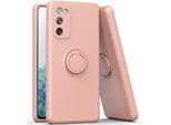 Samsung S20 Fe Custodia, Con Supporto Ad Anello E Supporto, Resistente Ai Graffi, Custodia In Silicone Morbido Per Samsung Galaxy S20 FE/S20 Fe 5G/S20 Fe 2022 Rosa