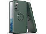 Samsung S20 Fe Case, Con Supporto Ad Anello E Supporto, Resistente Ai Graffi, Custodia In Silicone Morbido Per Samsung Galaxy S20 FE/S20 Fe 5G/S20 Fe 2022 Verde