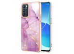 Custodia Per Oppo Reno6 5G, Sottile Marmo Antiurto Custodia Morbida Tpu Paraurti Rosa