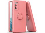Samsung S20 Fe Custodia, Con Supporto Ad Anello E Supporto, Resistente Ai Graffi, Custodia In Silicone Morbido Per Samsung Galaxy S20 FE/S20 Fe 5G/S20 Fe 2022 Bordeaux