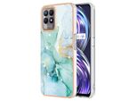 Custodia Per Oppo Realme 8I, Sottile Marmo Antiurto Morbido Tpu Paraurti Verde