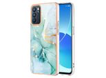 Custodia Per Oppo Reno6 5G, Sottile Marmo Antiurto Morbido Tpu Paraurti Verde