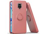 Redmi Note 9 Pro Case, Con Supporto Ad Anello E Stand, Resistente Ai Graffi, Custodia In Silicone Morbido Per Xiaomi Redmi Note 9S/9 Pro/9 Pro Max Burgundy