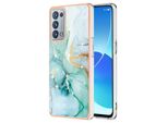 Custodia Per Oppo Reno6 Pro 5G, Sottile Marmo Antiurto Morbido Tpu Paraurti Verde