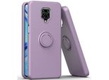 Redmi Note 9 Pro Case, Con Supporto Ad Anello E Stand, Resistente Ai Graffi, Custodia In Silicone Morbido Per Xiaomi Redmi Note 9S/9 Pro/9 Pro Max Purple