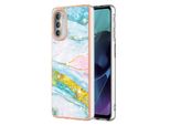 Custodia Per Motorola Moto G51 5G, Sottile Marmo Antiurto Morbido Tpu Custodia Paraurti Oro