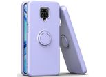 Redmi Note 9 Pro Case, Con Supporto Ad Anello E Stand, Resistente Ai Graffi, Custodia In Silicone Morbido Per Xiaomi Redmi Note 9S/9 Pro/9 Pro Max Purple