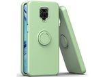 Redmi Note 9 Pro Case, Con Supporto Ad Anello E Stand, Resistente Ai Graffi, Custodia In Silicone Morbido Per Xiaomi Redmi Note 9S/9 Pro/9 Pro Max Turchese