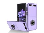 Custodia Rigida Sottile Per Samsung Galaxy Z Flip 5G, Con Supporto Ad Anello Viola