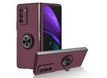 Custodia Rigida Sottile Per Samsung Galaxy Z Fold 2 5G, Con Supporto Ad Anello Bordeaux