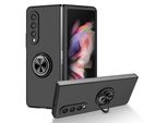 Custodia Rigida Sottile Per Samsung Galaxy Z Fold 3 5G, Con Supporto Ad Anello Nero