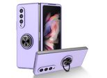 Custodia Rigida Sottile Per Samsung Galaxy Z Fold 3 5G, Con Supporto Ad Anello Viola