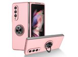 Custodia Rigida Sottile Per Samsung Galaxy Z Fold 3 5G, Con Supporto Ad Anello Rosa